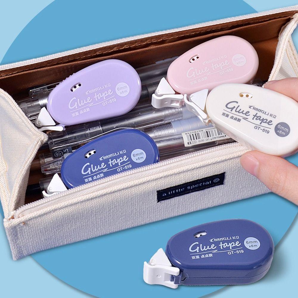 Двусторонняя клейкая лента для студенческих занятий и экзаменов Канцелярский роликовый скотч Точечный скотч с клеем