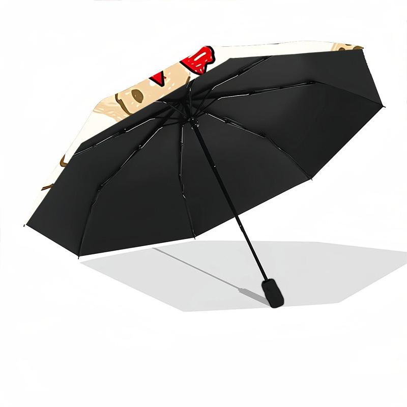 1pc Bear Cherry Open/Close Folding Umbrella - Raining Gear for Travel Umbrella, All- Portable Umbrella for & Men 8-Rib yy251229011