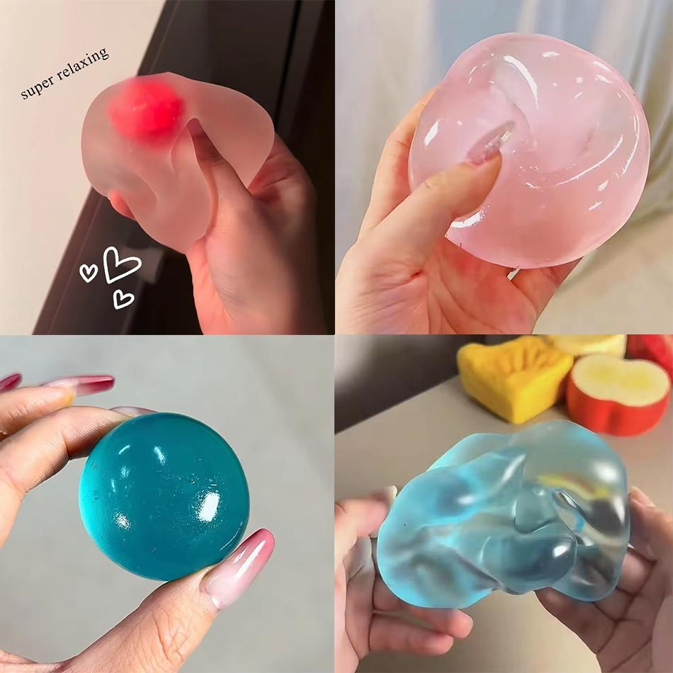 Мягкая имитация мальтозы Squishy - Антистрессовая игрушка-фиджет, Прозрачный сенсорный мячик с медленным возвратом для детей и взрослых
