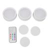 LED Puck Light with Remote Control 13 Colors Battery Powered Under Cabinet Lighting Wireless Closet