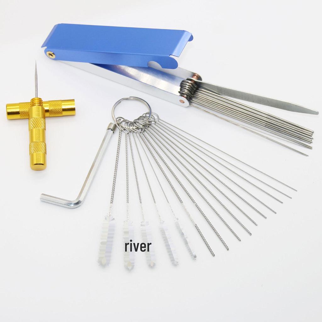 Набор из 15 щеток для чистки карбюратора с очистителями форсунок распылителя - иглы из нержавеющей стали и нейлоновые щетки