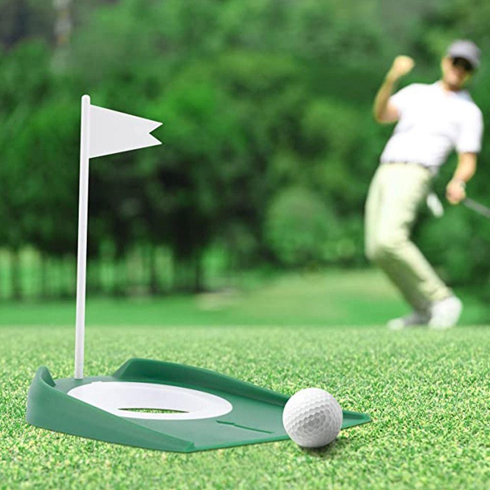 with Hole Flag Golf Putting Hole Cup Putting Cup Golf Putting Regulation Cup  Training Aids