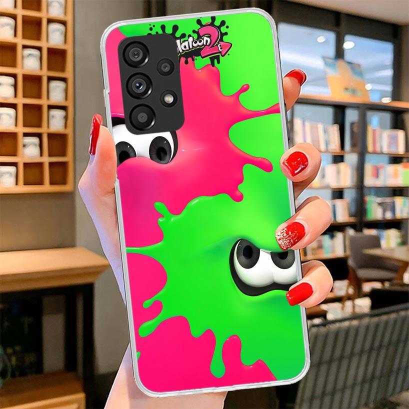 Game S-Splatoons Phone Case For Samsung Galaxy A12 A22 A32 A52 A72 A02S Phone Case Note 20 Ultra 10 S10 Plus A51 A71 A50S A20S A