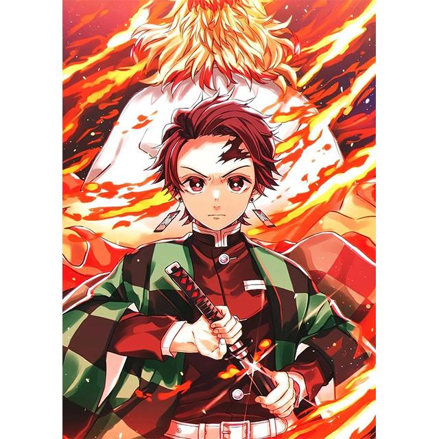 Япония Аниме про жаркие битвы Клинок, рассекающий демонов Принты Постер Холст Картина Современное настенное искусство Картина Гостиная Спальня Домашний декор