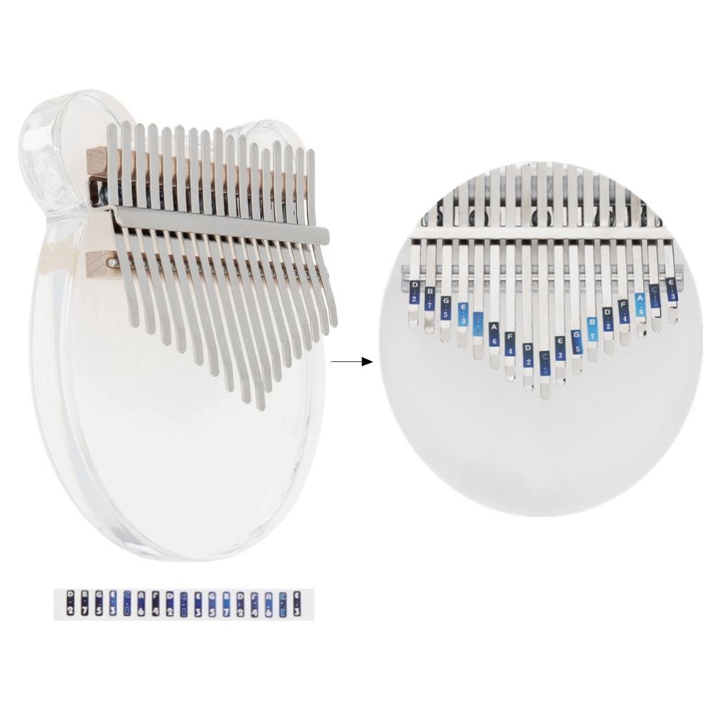 17-клавишное прозрачное пианино в форме медвежьего калимбы с большим пальцем и настроечным молотком