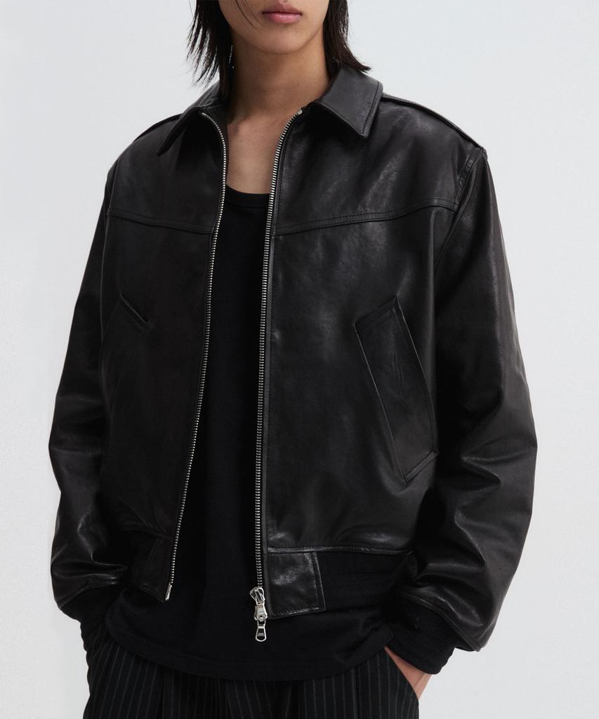Dnsr [Premium] Lampo Vegetable Lambskin Blouson Black
