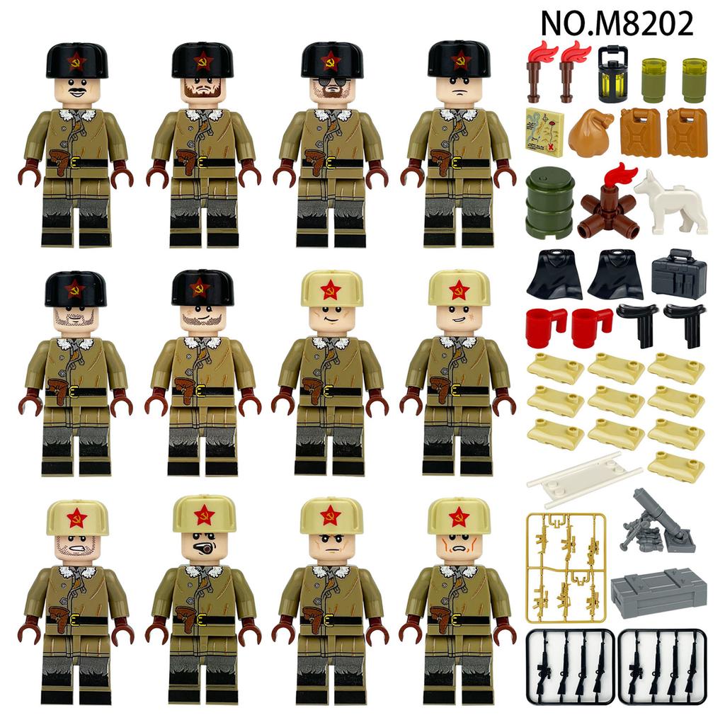 World War II Military Series Mountain Field Forces Soldier Minifigus Building Blocks