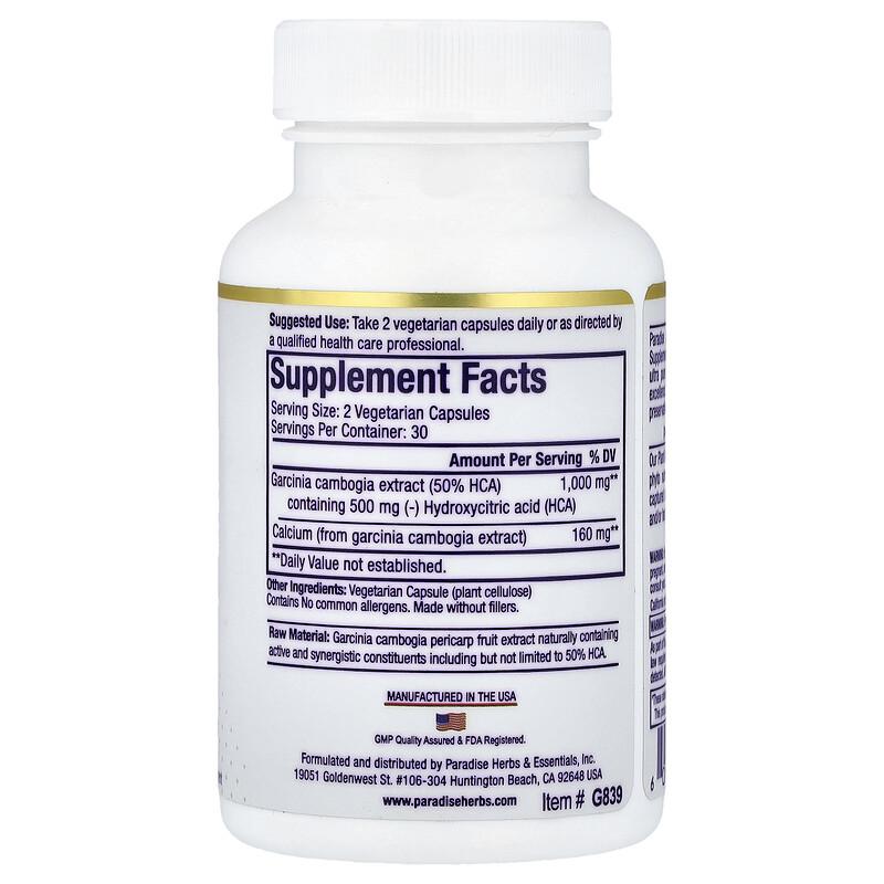 Garcinia Premium Extract, 60 Vegetarian Capsules (500 mg per Capsule)