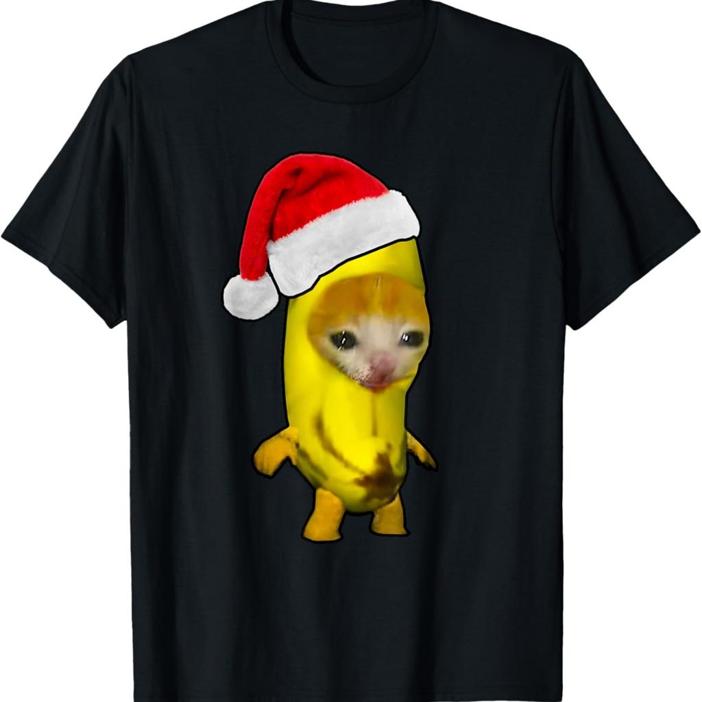 Christmas Banana Cat Happy Bananacat Meme Xmas Kitty Cat T-Shirt