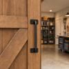 Carbon Steel Barn Door Pull Handle Easy Install Gate Door Pull Handle Sliding Door Handle  Gate