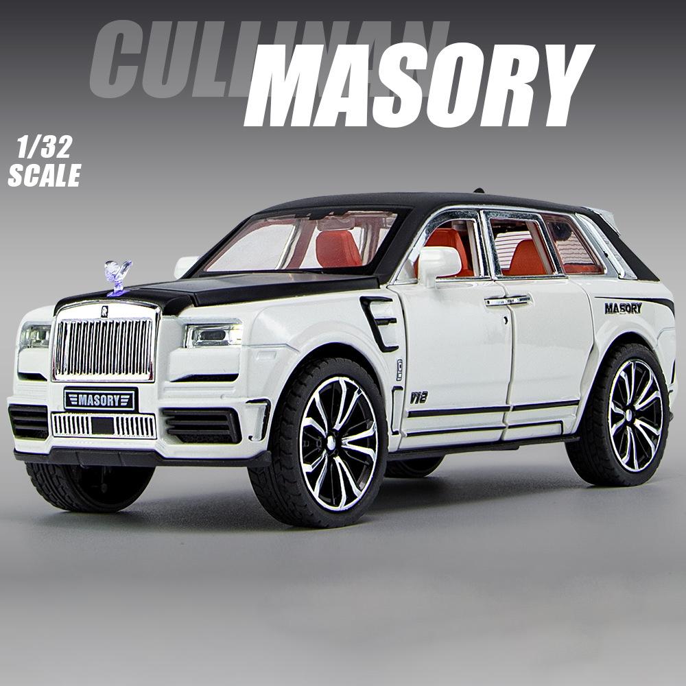 1:32 Scale Alloy Model Car for Cullinan, Zinc Alloy Pull Back Toy Car with Sound and Light, Luxury SUV Miniature Metal Vehicle Collectible Toys