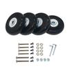 14mm Wide Silent Series Replacement Tire Set for Suitcases, Shopping Carts, and Other Cargo Carriers, DIY Repair and Replacement Caster Wheels (4 Whee