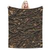 Super Warm Blanket Kids Camping Green And Brown Camo  Bedding Throws  Flannel Bedspread For Home Decor Graphic Sofa Bed Cover