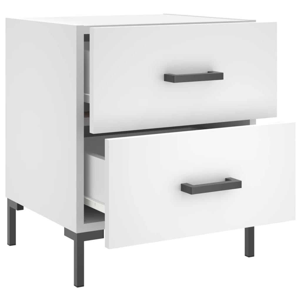 Nightstand White 40 x 35 x 47.5 cm Particleboard