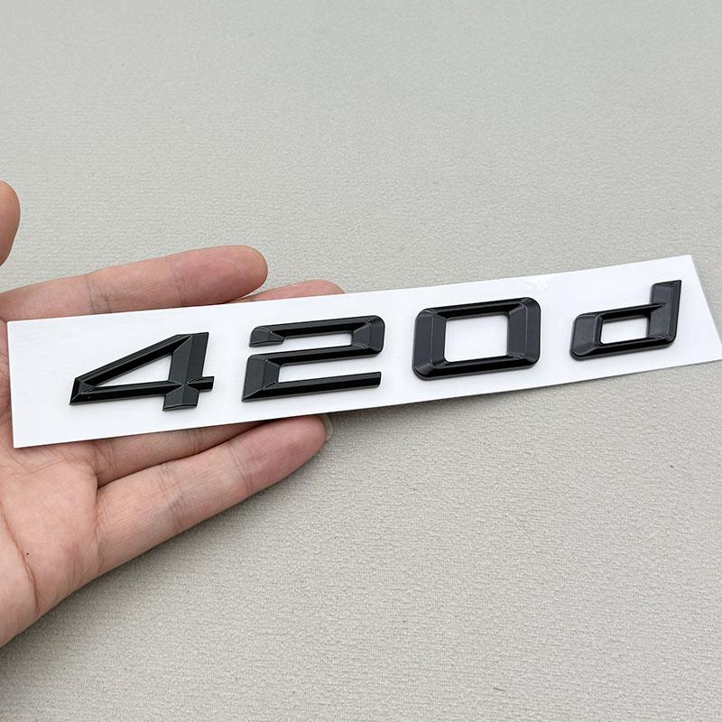 3D ABS Car Letters Logo 420d  428d Badge Sticker Rear Trunk Emblem Decals For BMW 4 Series 420d 420i F32 F36 Auto Tail Marking