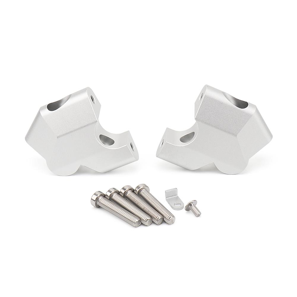 Motorcycle Accessories Handlebar Riser Handle Bar Cover Aluminum Silver For Ducati DesertX Desert X 2022 2023 2024