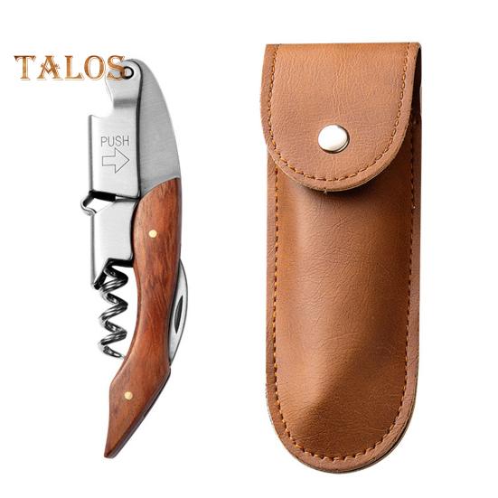 Открывалка для красного вина, экономичный инструмент для удаления винных пробок, штопор из нержавеющей стали с деревянной ручкой для кухонного бара