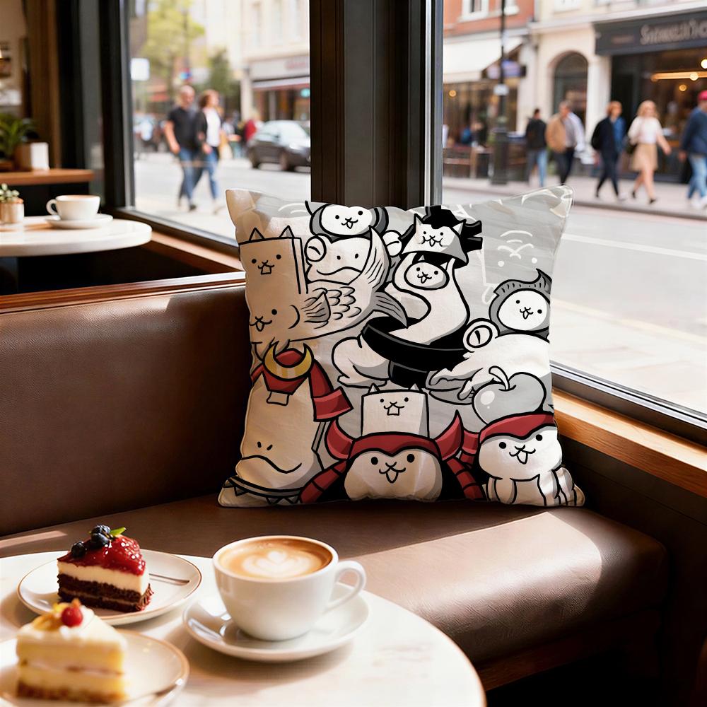 Game The Battle Cats Cushion Cover Decorative Cushions Covers Cover Sofa x Pillow  Piece x x Pillowcase