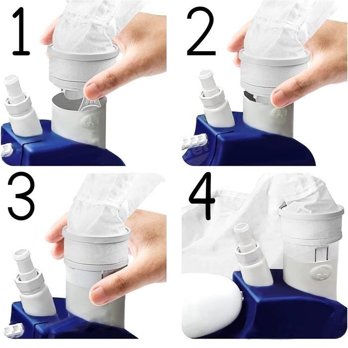 Лот 2 Мешка для Polaris 280 / 480 - Фильтр мешок для робота-пылесоса для бассейна с сеткой, запасной K13/K16 Мешок для ила с застежкой-молнией