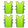 4 шт. Футбольная тренировочная манишка Флуоресцентно-зеленая Мерсеризованная ткань Футбольная манишка для взрослых для улицы