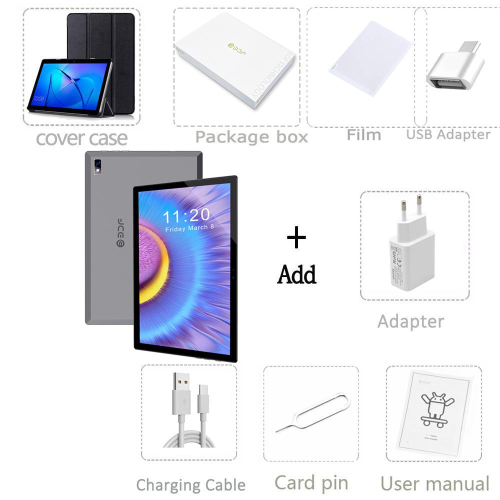 Планшет BDF P30 10,1 дюйма, 8 ГБ + 256 ГБ, Android12, планшетный ПК, компьютер