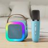 Мини-караоке-машина с микрофоном, совместимая с Bluetooth, 5 звуковыми эффектами, мощный компактный портативный комплект колонок для караоке
