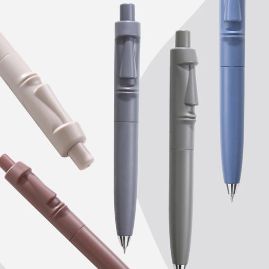 5 шт. гелевых ручек Moai Style Smooth Roller Ink Letter Pens 0,5 мм Тонкий кончик Эргономичный дизайн Удобная ручка Ручки для подписи