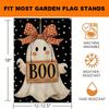 1 шт. Двусторонняя садовая флаг на Хэллоуин - Вечеринка - Легко повесить с помощью крючков - Жуткий декор на Хэллоуин, Праздничное украшение для крыльца