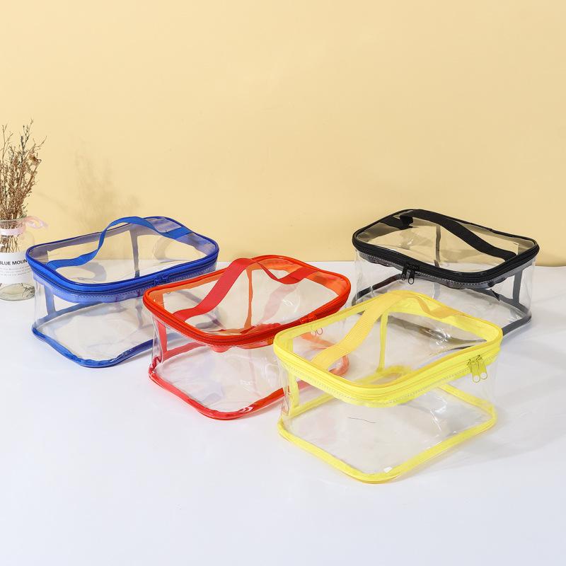 Transparent Storage Bag Pouch with Zipper Carry Handle for Lego Small Building Blocks Toy Home Organization Outdoor Travel