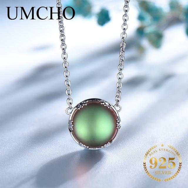 Umcho Aurora Borealis Necklace Pendant Elegant Jewelry for Women Birthdays Romantic Gift for Girl Friend