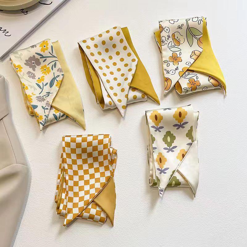 Multifunctional Floral Printed Hair Band Headwear Scarves 6.5cm*90cm