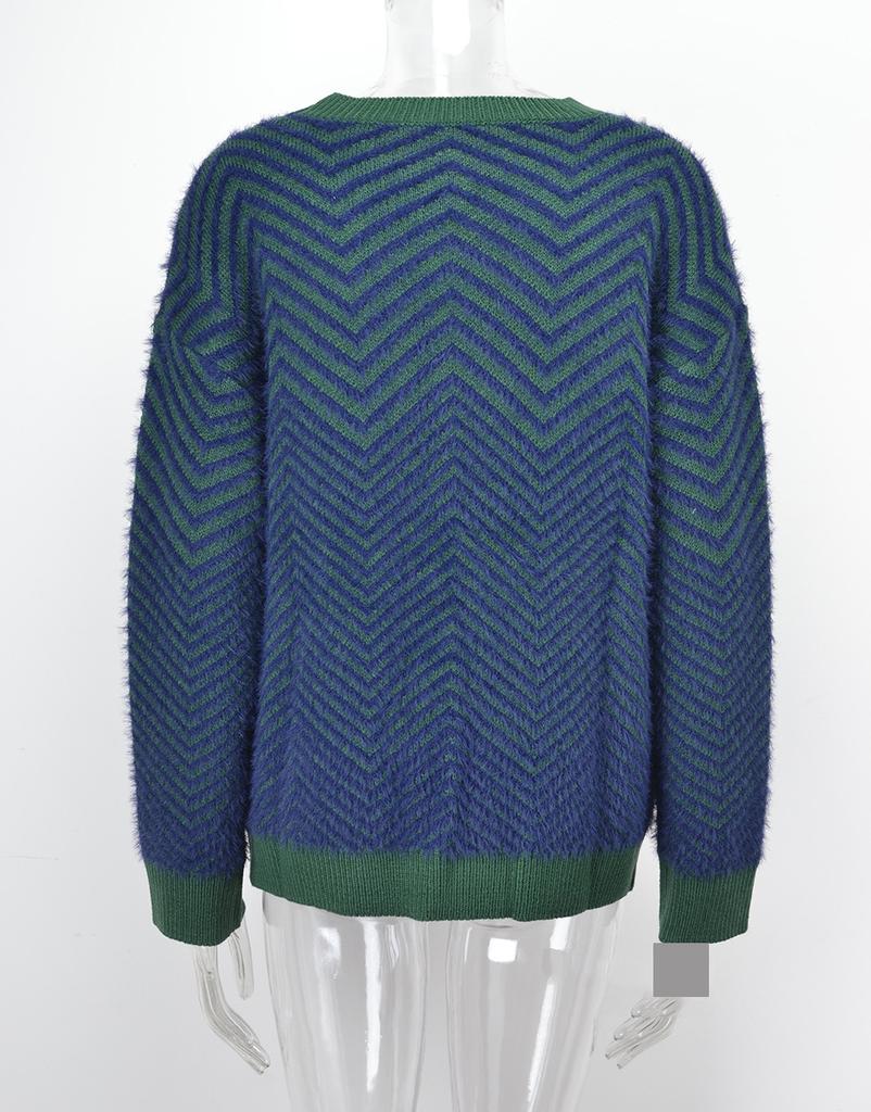 Свитер Трикотаж Осень Зима Круглый вырез Пуловер Длинный рукав Женский свитер Удобная женская одежда