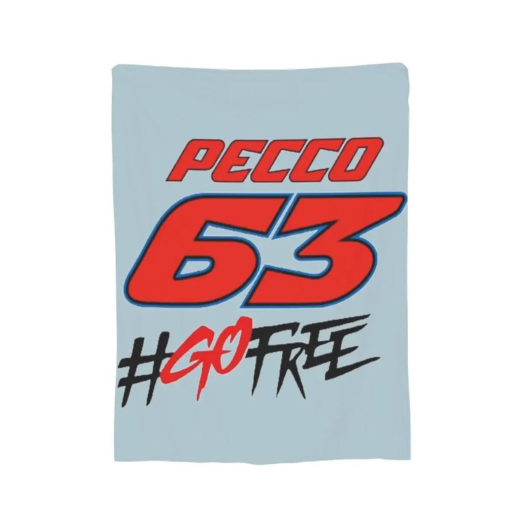 Pecco Bagnaia 63 Go Free Blanket Soft Warm Flannel Throw Blanket Bedspread for Bed Living room Picnic Travel Home Sofa