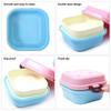 Double Layer Fruit Animal Children Plastic Food Storage Box Tableware Lunch Box Fresh Keeping Box