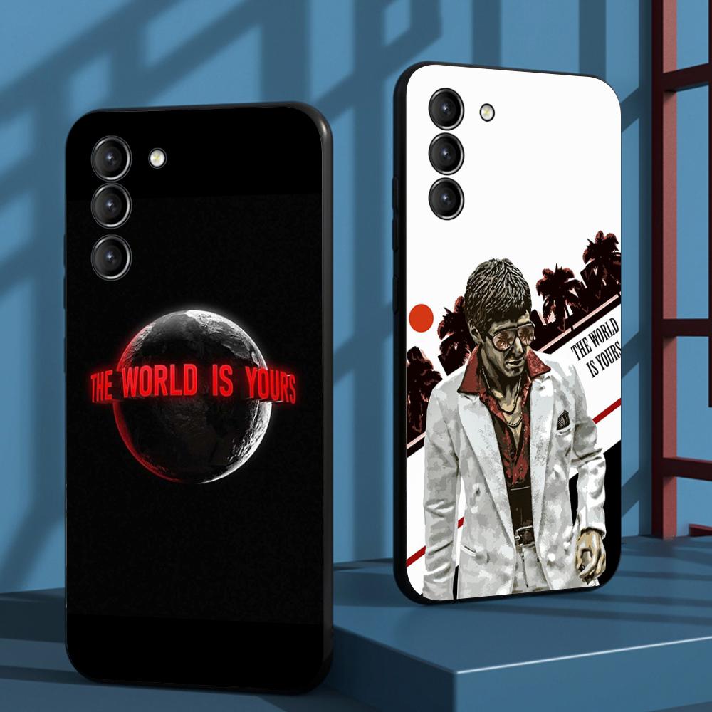 Чехол для телефона с рисунком крутого парня Тони Монтаны для Samsung Galaxy S25 S24 S23 S22 S21 S20 Plus Ultra Note20 Мягкий Черный