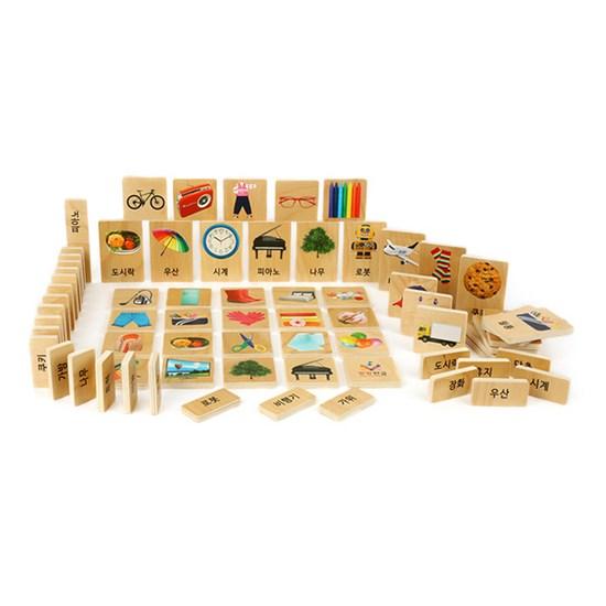 Brain Forest Samulnori Hangul Block Self-made Domino 96p, Popular Korean Game