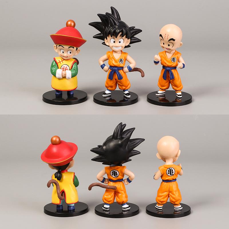 6 шт. Фигурки Dragon Ball Аниме Мультфильм Сон Гоку Вегета Пикколо Чичи Украшение для Автомобиля Настольное Украшение Подарок Мальчику на День Рождения Подарок на Рождество