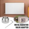 Stainless Steel Radiator Valve Adapter with Hex Wrench Screws Universal Leak-Proof Snap-On Metal Radiator Valve Connector Fitting Kit