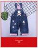 Children's Cartoon Five Bears & Rabbits Denim Overalls for Spring/Autumn