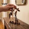 Cowboy Resin Figurine 1/2Pcs West Horse Figurine, Cartoon Statue, Decorative Shaped Desktop Decoration for Home Office Tabletop
