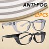 2PCSUnisex Anti-blue Light Reading Glasses Anti-pollen Optical Eyewear Classic Anti Fog Presbyopia Eyeglasses Vision Care Goggle