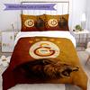Galatasaray 3pcs Bedding Set Duvet Cover Closure Includes 1 Duvet Cover & 2 Pillowcases for All Seasons Bedroom Home Dorm Decor