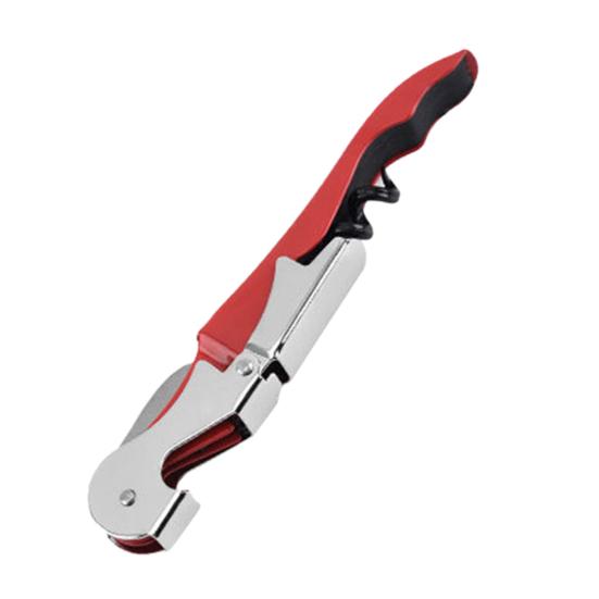 Красный штопор для вина, высокопрочный, устойчивый к коррозии, эргономичная ручка, складной, нержавеющий, ручной, 3-в-1, открывалка для бутылок, штопор с резаком, товары для дома