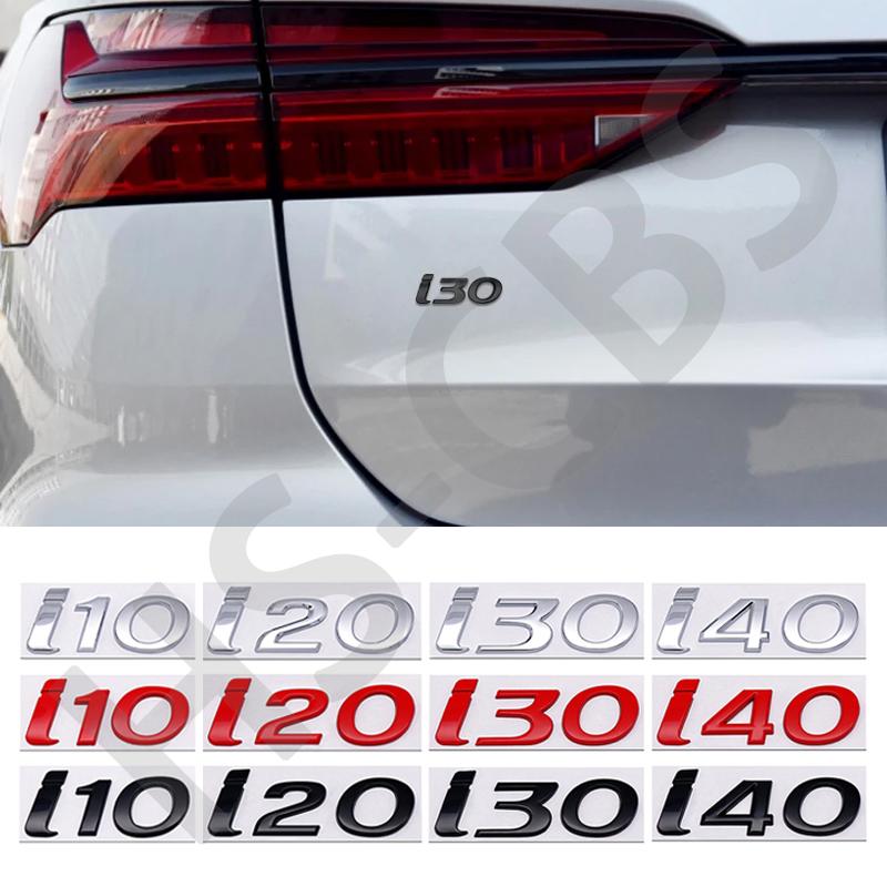 3D Хромированный Металлический Автомобильный Стайлинг I10 I20 I30 I40 Буквенный Значок Задняя Наклейка на Багажник Для Hyundai Логотип Шильдик Наклейки Авто Аксессуары