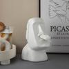 Moai Stone Statue Island Portrait  Dispenser Tissue Box Napkin Storage Mouth Organizer Kitchen Accessories Useful Things Decor