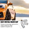 Yousheng 4Pcs Tire Stem Valve Caps Rustproof Vibrant Color Universal Fit Simple Installation Wheel Valve Covers Car Dustproof Tire Caps
