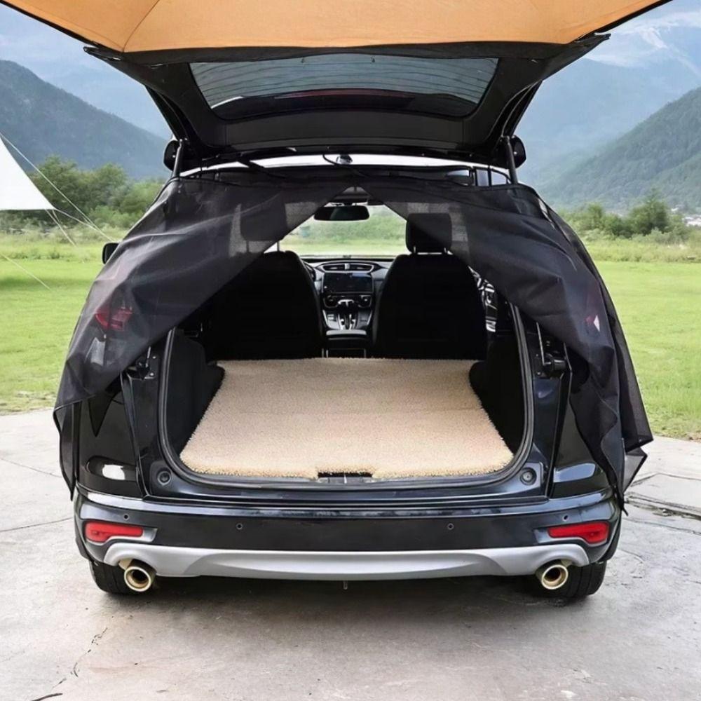 Ventilated Magnetic Car Trunk Mosquito Net Sunshade SUV Tailgate Privacy Curtains Camping