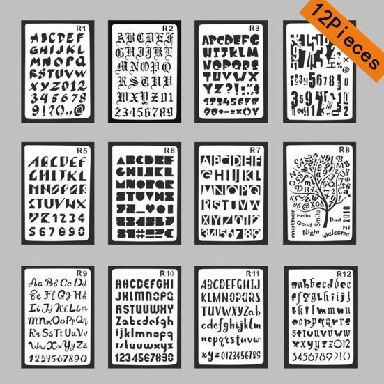 Буквы Цифры DIY Craft Стены Картина Декоративный Трафарет Тиснение Шаблон