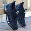 Мужская спортивная обувь Flyknit, повседневные сетчатые дышащие одинарные туфли, кроссовки со шнуровкой спереди, легкие кроссовки для бега 39-44
