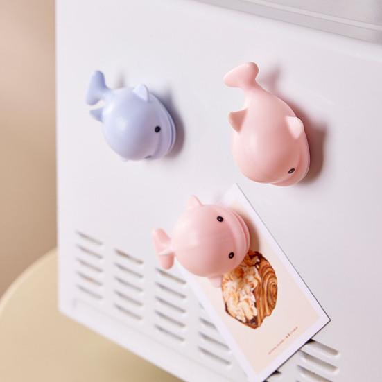 2Pcs Whale Magnetic Bag Clips, Cute Fridge Magnet Food Sealer, Airtight Chip Clip for Snacks Food Storage